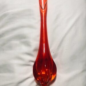 Vintage Viking Amberina Swung Vase